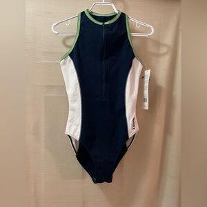 ⚫️ BOGO Navy and White dance or sport body suit size large never worn